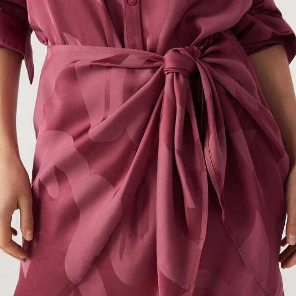 ba&sh BASH Mini Silk Shirt Dress (NWOT) Size 1 (Small) - Picture 4 of 8